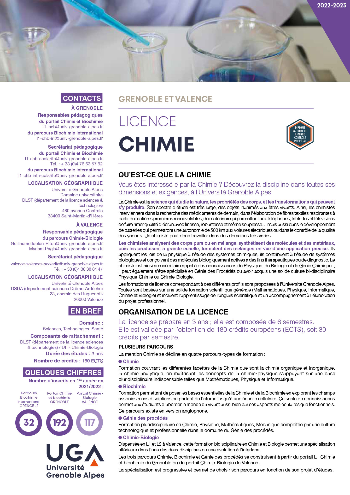 Licence chimie